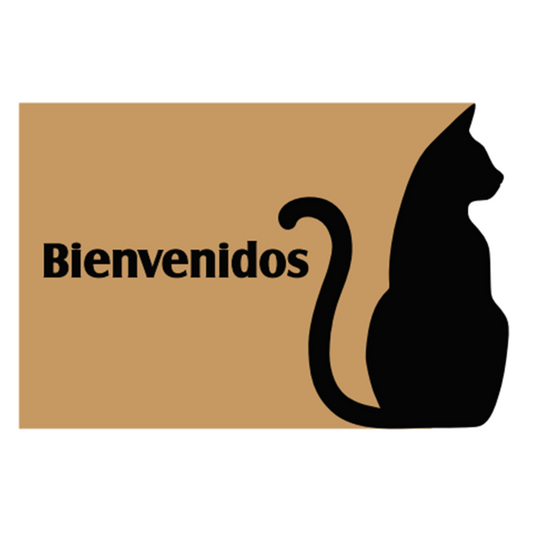 Limpiapies "Bienvenidos" Silueta Gato