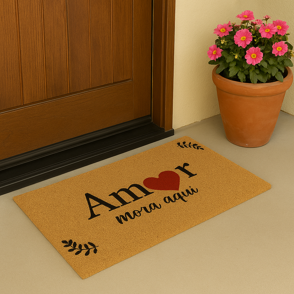 Limpiapies Bienvenida "Amor Vive Aquí"