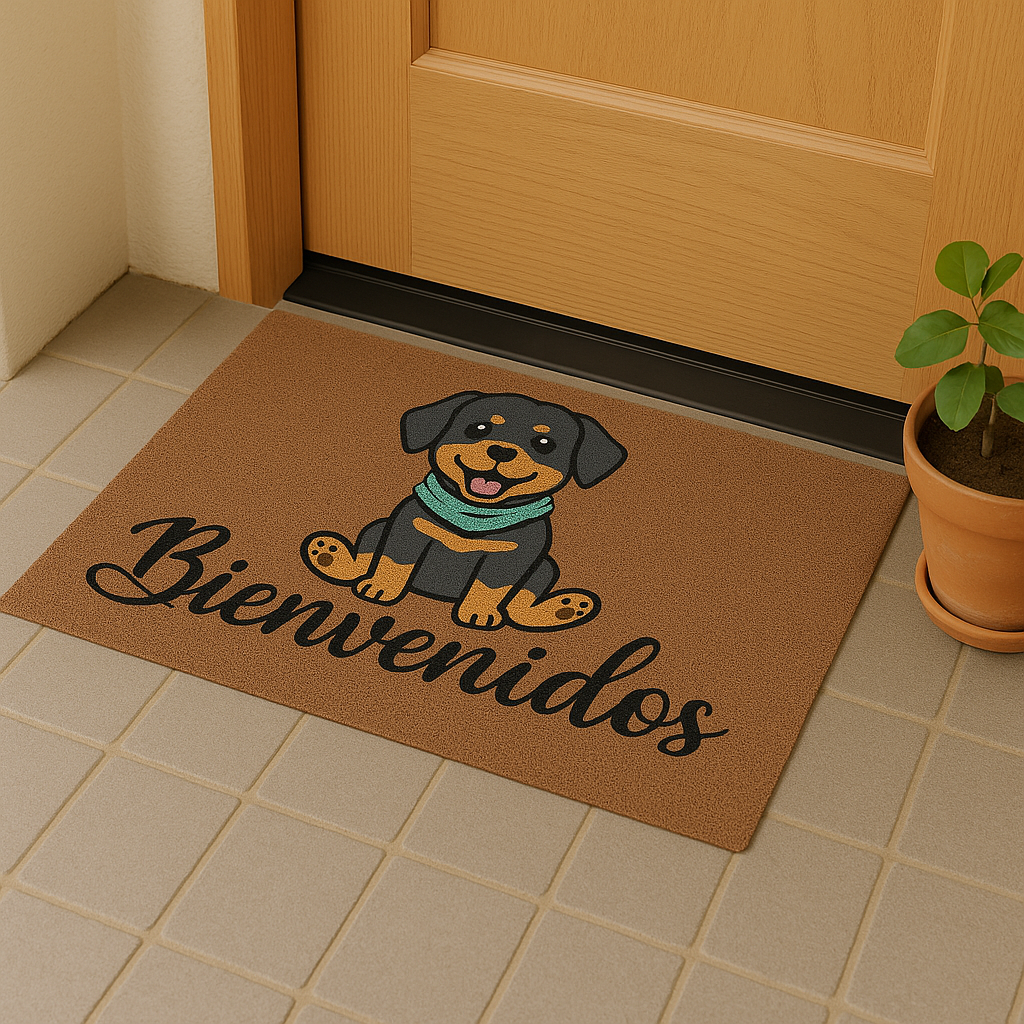 Limpiapies "Bienvenido Perro" Beige