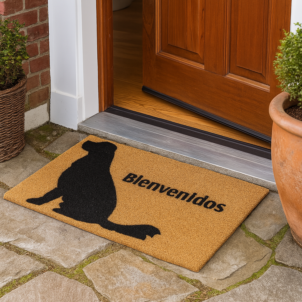 Limpiapies "Bienvenidos" Silueta Perro